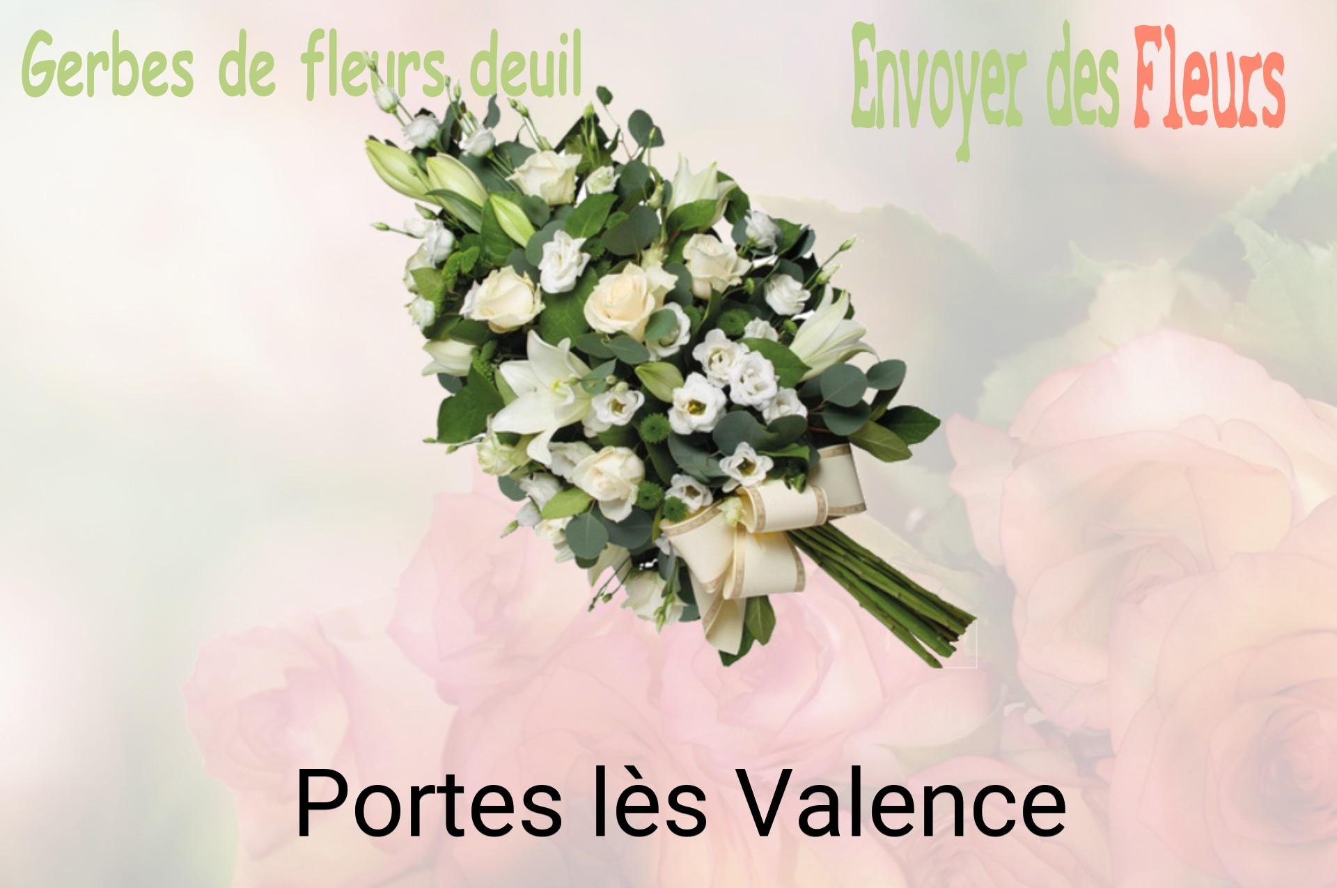 Gerbe de fleurs de deuil livrée à Portes-lès-Valence